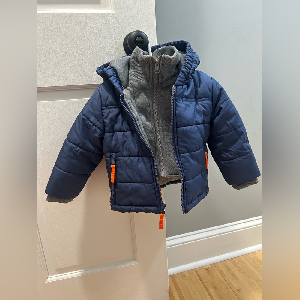 Rothschild Navy and Gray Jacket with Orange Detail